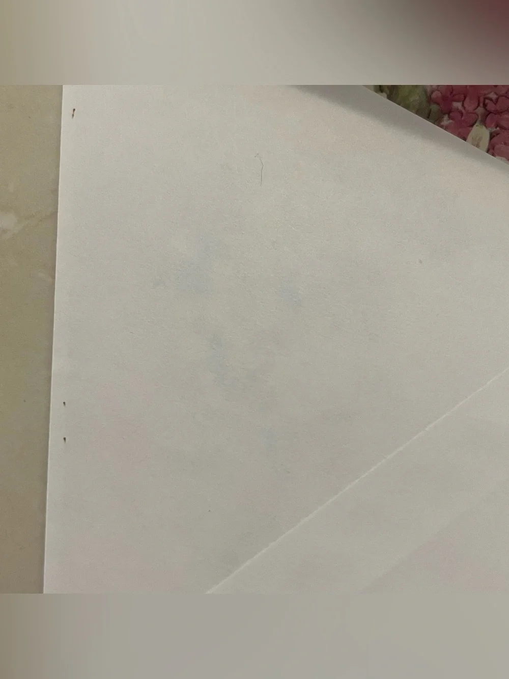 Vintage Floral Greeting Card with White Envelope